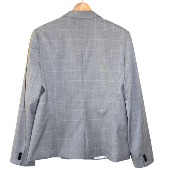 BANANA REPUBLIC *Like New* 2-Piece Tailored Pant Suit in Gray Geometric (Large) - Picture 12 of 14